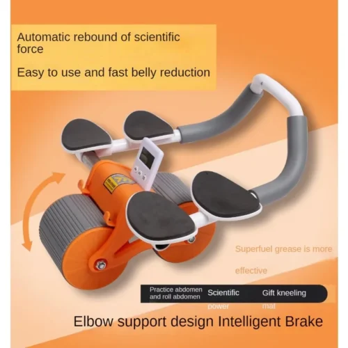 Auto Rebound Abs Wheel With Elbow Support || Abs Roller Wheel Core Exercise Equipment - Image 3